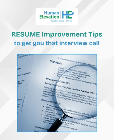 RESUME Improvement Tips to get you that interview call